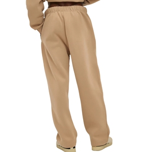 กางเกงลำลองขายาวสำหรับผู้ชายกางเกงกีฬาฤดูหนาวผ้าฟลีซสีล้วนเอวยางยืดปิดขากลางตรงย้อมสีเรียบสำหรับฤดูใบไม้ร่วง - Product Image 2