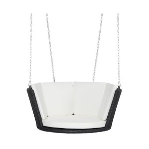 Gardeon Porch Swing Chair Made Of Rattan With <b>Cushion</b> Can accommodate one <b>person</b> or up to 150 kg for indoor or outdoor use. - Product Image 4