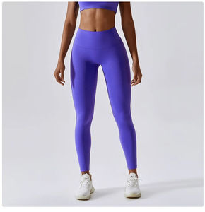 Leggings de yoga et de gymnastique taille haute pour femmes vêtements de sport en maille tricotée sans couture avec logo personnalisé - Product Image 4