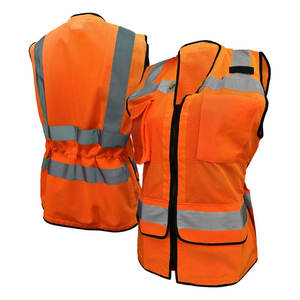 Chaleco de Seguridad Reflectante OEM con Franjas Reflectantes para Trabajo Nocturno, Alta Visibilidad, Tráfico, Construcción - Product Image 4