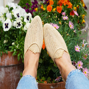 Vente en gros de pantoufles et sandales marocaines faites à la main en raphia, chaussures tissées écologiques pour femmes et hommes, commande en gros, fournisseur direct - Product Image 2