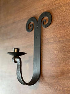 Applique murale moderne de style luxueux en fer forgé forgé à la main pour une bougie pour Noël ou la décoration intérieure - Product Image 2