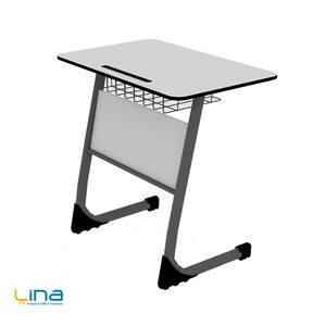 Bureau d'étudiant moderne ELINA, pièces métalliques durables, panneau de fibres de bois CDF, mobilier scolaire d'atelier écologique - Product Image 1