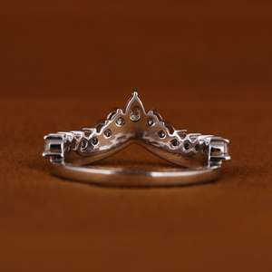 Anillos de Compromiso y Matrimonio de Lujo Starsgem, Corte Brillante, Anillos de Eternidad de Moissanita Apilables 925, Tecnología de Incrustación con Engaste de Garra - Product Image 4