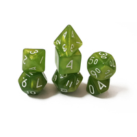 Ensemble de dés en résine liquide carrée DND avec étui cadeau - Dés D&D écologiques en 7 pièces pour Dungeons & Dragons