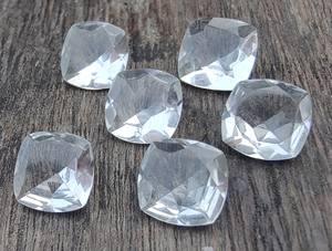 AAA+ Quality Lavira Brand Natural Crystal Quartz <b>Cushion</b> Shape Faceted 8mm-14mm <b>White</b> Color Loose Gemstones Third Party - Product Image 4