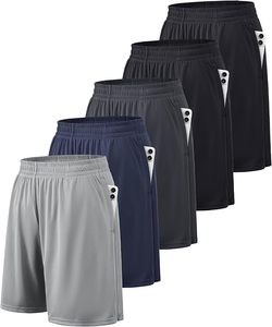 Athletic <b>Shorts</b> for <b>Men</b> <b>with</b> <b>Pockets</b> and Elastic Waistband Quick Dry Activewear - Product Image 5