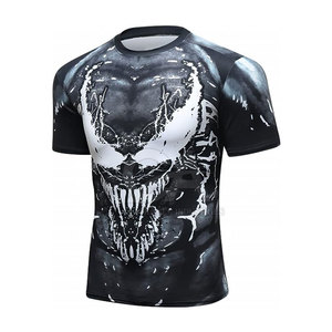 Camisetas de compresión de impresión personalizadas Camisetas de compresión ligeras de manga corta para hombres - Product Image 2