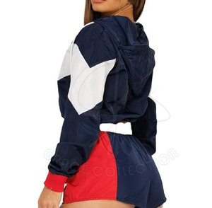 Conjunto de pantalones cortos de dos piezas de verano Ropa Nylon/Cremallera de poliéster Conjuntos de mujer de alta calidad con etiqueta privada - Product Image 3