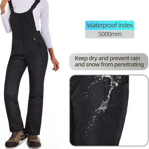 Bavoirs de ski pour femmes pantalons de neige isolés et imperméables avec service OEM ODM et fabricant de vêtements de ski de marque privée - Product Image 2