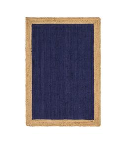 Tapis de jute rectangle bleu le plus vendu tapis de jute cousu à la main/tressé d'excellente qualité tapis de revêtement de sol de chambre à coucher - Product Image 1