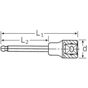 ประแจหัวบอล Stahlwille INHEX 1/2'' สำหรับขันสกรูที่มีช่องหกเหลี่ยม - Product Image 2