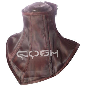 Corsé de cuello de satén burdeos premium, corsés de cuello personalizados - Product Image 1