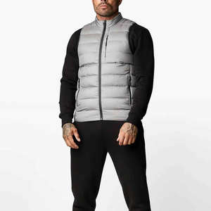 Chaleco Casual Acolchado para Hombre 2025, Prenda Exterior sin Mangas con Cierre, Abrigado, Resistente al Agua, 100% Poliéster - Product Image 1