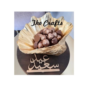 Bol à chocolats de dessert au design admirable en aluminium doré poli, pour servir des bonbons, pour la maison, l'hôtel - Product Image 1
