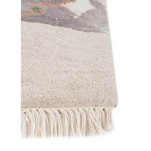 Alfombra Freedom Manchaha de Lana y Seda de Bambú Anudada a Mano, Color Blanco Antiguo/Blanco, Diseño Geométrico Rectangular, para Sala de Estar, Grosor de 7-8 mm, 9x12 - Product Image 4