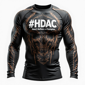 Elite MMA personalizado Bjj Rash Guard con mangas completas y cortas para máxima comodidad y diseño flexible kimono de jiu jitsu - Product Image 4