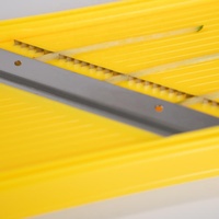 2-in-1 Handmatige Plastic Groentehakker Mandoline Snijder Ui Aardappel 2,5 mm Medium Julienne Gepatenteerde Handbeschermer Vaatwasmachinebestendig