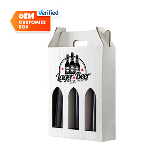 Caja de embalaje corrugada de calidad superior con 6 botellas de bebidas de tamaños personalizados e impresión completamente personalizada - Product Image 2