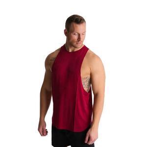 Ligero diseño fresco logotipo personalizado hombres Spandex poliéster sin mangas gimnasio chaleco secado rápido entrenamiento camiseta sin mangas ideal para uso diario - Product Image 4