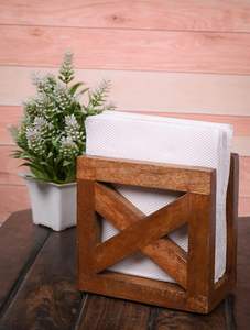 Servilletero de papel de madera, dispensador de almacenamiento de servilletas para mesas, cocina, accesorios de oficina para restaurantes, comedor, decoración del hogar - Product Image 3