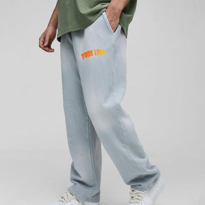 Pantalones Deportivos Ligeros Personalizados de Talla Grande, 100% Algodón, Casuales, Transpirables, de Secado Rápido, Ecológicos, para Hombre, de Cintura Media y Elásticos - Product Image 1
