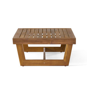 Modern Teak Wood Outdoor Sofa Set Minimalist Patio Lounge Furniture for Garden Villa Resort Hotel Outdoor <b>Seating</b> - Product Image 4