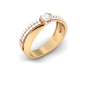 Auténtico anillo de diamante solitario de oro de 18 quilates para mujer Anillo de compromiso y boda certificado IGI - Product Image 1