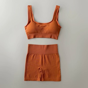 Surdimensionné Plaine Pull Femmes Sport Soutien-Gorge Taille Haute Shorts Yoga Ensemble Tenues D'entraînement Leggings Ensembles Fitness Gym Vêtements - Product Image 3