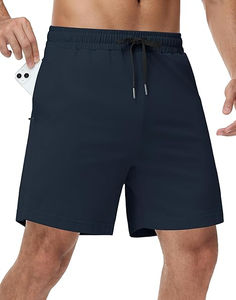 Customised High Quality <b>Men</b> Casual Cotton <b>Shorts</b> Summer Breathable Lightweight <b>Elastic</b> <b>Waist</b> Fit Fashionable Daily Wear <b>Shorts</b> - Product Image 6