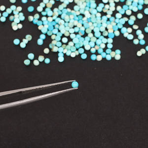 1pcs Turquoise Naturelle 2mm Cabochon Rond Pierres Précieuses en Vrac pour la Fabrication de Bijoux - Product Image 4