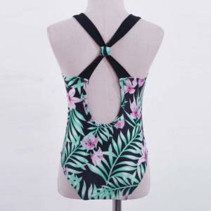 Mejor Diseño Servicio OEM Señoras Traje de baño Sexy Una pieza Traje de baño con logotipo frontal Ropa de playa para mujeres y niñas - Product Image 3