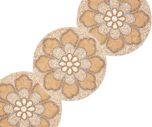 Handmade Wedding <b>Dining</b> <b>Table</b> Decorative <b>Runner</b> Christmas Floral Beaded <b>Runner</b> Leaves Design for Fancy Tablescape for Weddings - Product Image 2