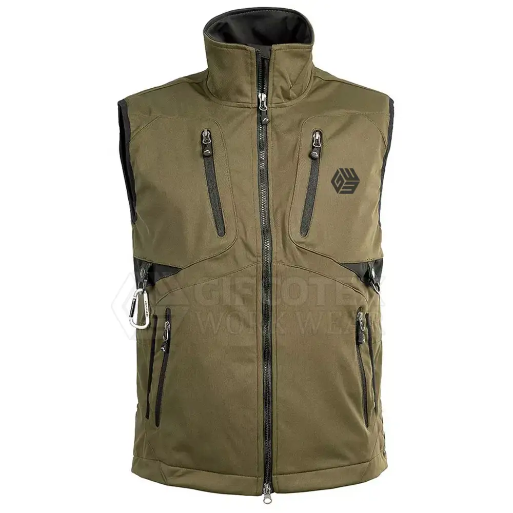 OEM Design Polyester Casual Softshell Vests Waterproof Softshell Vests Men Outdoor Softshell Vests