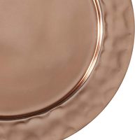 Assiette de service en cuivre pur de qualité supérieure, assiette à dîner en métal martelé faite à la main pour la maison, la cuisine et la restauration
