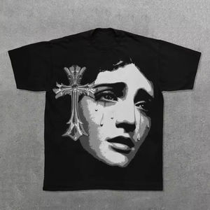 Personalizado de alta calidad de peso pesado Streetwear100 % algodón pantalla impresión Digital camisas parece impresión gráfica al por mayor hombres camisetas - Product Image 1