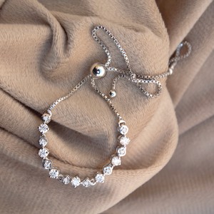 Bracelet réglable en argent Sterling 925 pour femmes minimaliste léger Moissanite bijoux de voyage bracelets élégants - Product Image 2