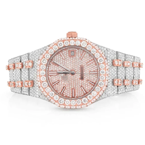 Elegante y lujoso reloj de pulsera Hip Hop VVS Claridad Moissanite Diamantes Acero inoxidable Dial cuadrado Business Case - Product Image 5