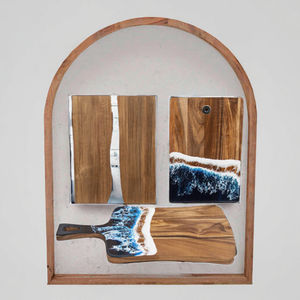 Planche à découper en bois poli de qualité supérieure, écologique, pour la décoration de la maison, artisanat en bois - Product Image 6