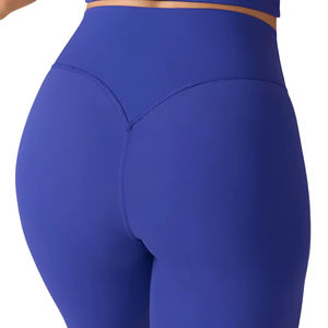 Vente directe d'usine, leggings de yoga et de sport personnalisés, solides, respirants, grande taille, longueur cheville, haute qualité, pour femmes - Product Image 4