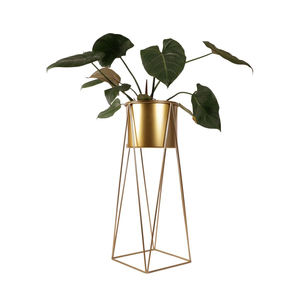 Maceta de Metal con Acabado Dorado para Decoración de Jardín, Cuenco Negro PARA EL Hogar, Oficina, Boda, Último Producto - Product Image 2