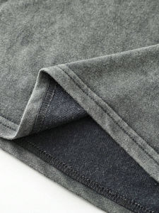 เสื้อยืดโอเวอร์ไซส์ผ้าฝ้าย100% ซักด้วยกรดสไตล์วินเทจสำหรับผู้ชายไซส์ใหญ่พิเศษใส่ได้ทั้งชายและหญิง - Product Image 4