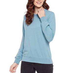 Qualité supérieure Femmes Sweats Goutte Épaule Pull Casual Streetwear Logo Personnalisé Impression Solide Sweats - Product Image 3