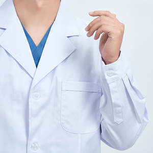 เสื้อกาวน์แพทย์แบบยูนิเซ็กซ์ ผลิตจากโพลีเอสเตอร์/คอตตอน ทนทาน เหมาะสำหรับใช้ในโรงพยาบาล ดีไซน์แขนเสื้อสีขาวคลาสสิก - Product Image 5