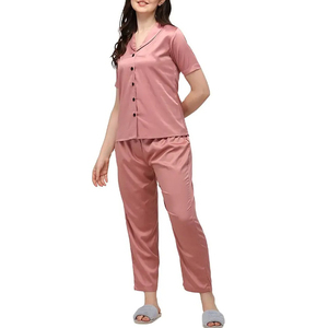 Nuevo diseño de ropa de dormir para mujer, conjunto de ropa de dormir de 2 piezas, pijama para el hogar, traje de noche transpirable de diseñador, ropa de dormir para mujer, servicios OEM - Product Image 2