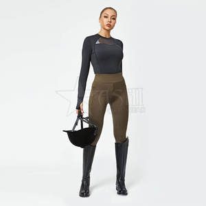Collants cavaliers pour femmes, culottes d'équitation souples, leggings d'équitation, pantalon en silicone à siège complet, vêtements équestres, vente en gros - Product Image 4