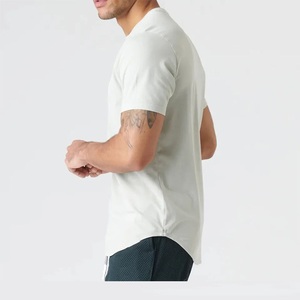 Nueva camiseta ecológica de cáñamo de bambú en blanco, camiseta de manga corta con cuello redondo para hombre, camiseta sostenible, Camiseta de algodón orgánico personalizada - Product Image 4