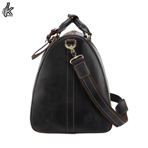 Sac de voyage en cuir véritable Crazy Horse à prix promotionnel, sac de voyage en cuir véritable - Product Image 3