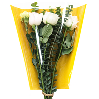 Emballage de fleurs, sacs transparents imperméables pour fleurs, sacs en papier kraft pour fleurs fraîches, sacs d'emballage pour bouquets OPP
