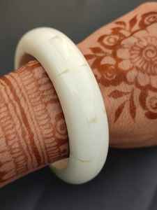 Brazalete redondo de hueso natural duradero hecho a mano Pulsera de estilo de imitación antigua hecha de hueso de animal real MN EXPORTS - Product Image 5